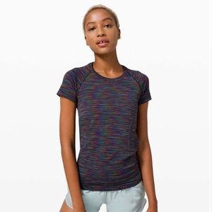 Lululemon Swiftly 2.0 short sleeve Black/Rainbow